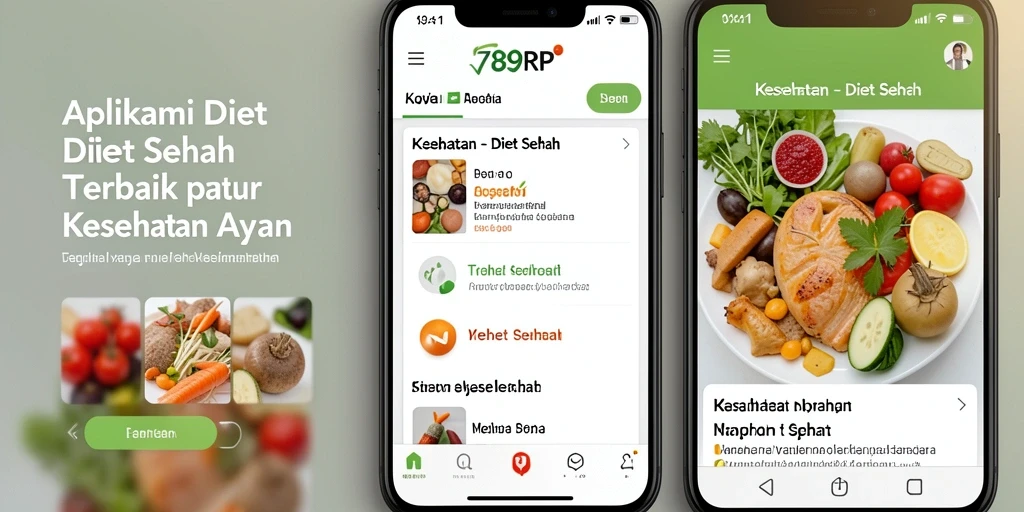 Antarmuka aplikasi 789RP yang user-friendly untuk diet sehat.