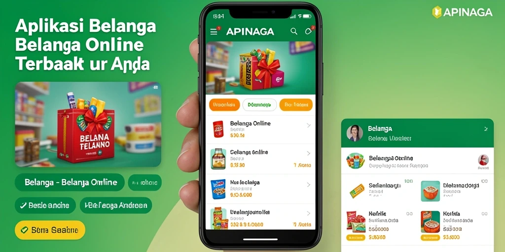 Tampilan antarmuka APINAGA yang menarik dan mudah digunakan.