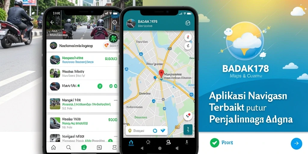 Antarmuka aplikasi BADAK178 untuk navigasi motor yang intuitif.