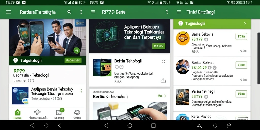 Antarmuka pengguna aplikasi RP79 yang menarik dan fungsional.