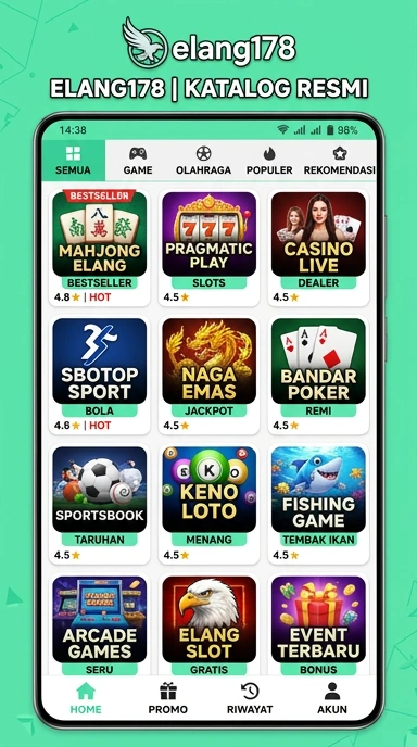 Tampilan katalog aplikasi elang178