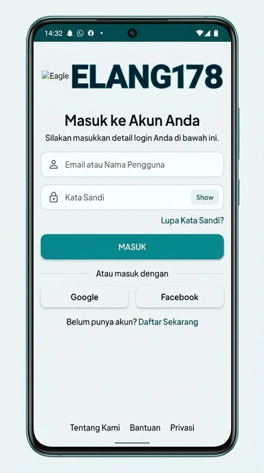 Tampilan halaman login elang178